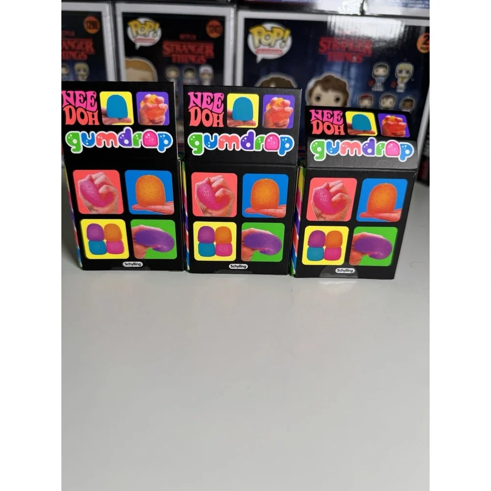 NeeDoh Gumdrop Super Solid Squish Fidget Toy Lot of 3 Schylling New